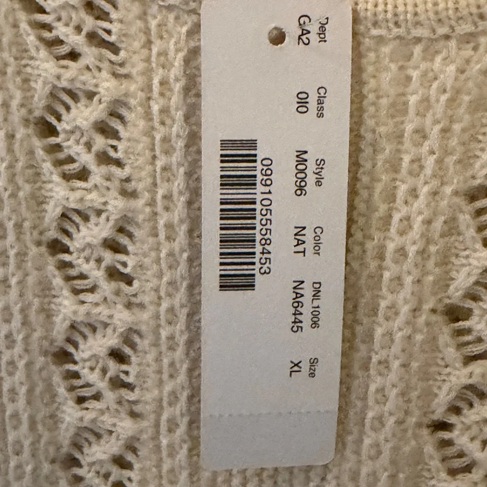 NWT J. Crew Ivory Knit Sleeveless Tank w Crochet Detail - Picture 4 of 4
